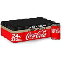 Los mejores  - Coca-Cola Zero Azúcar Zero Cafeína - Refresco de cola sin azúcar- sin calorías- sin cafeína - Pack 24 latas 330 ml